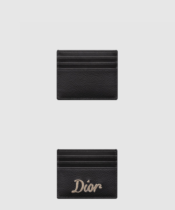 디올 상품 Dior 리본 로고 카드홀더 곡면 소가죽 2ESCH
