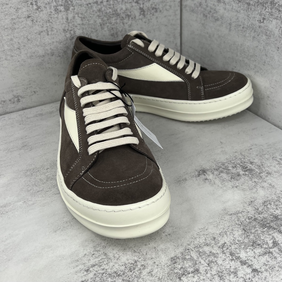 릭 오웬스 상품 릭 오웬스 Rick Owens 레더 남여공용 커플 스니커즈 운동슈즈