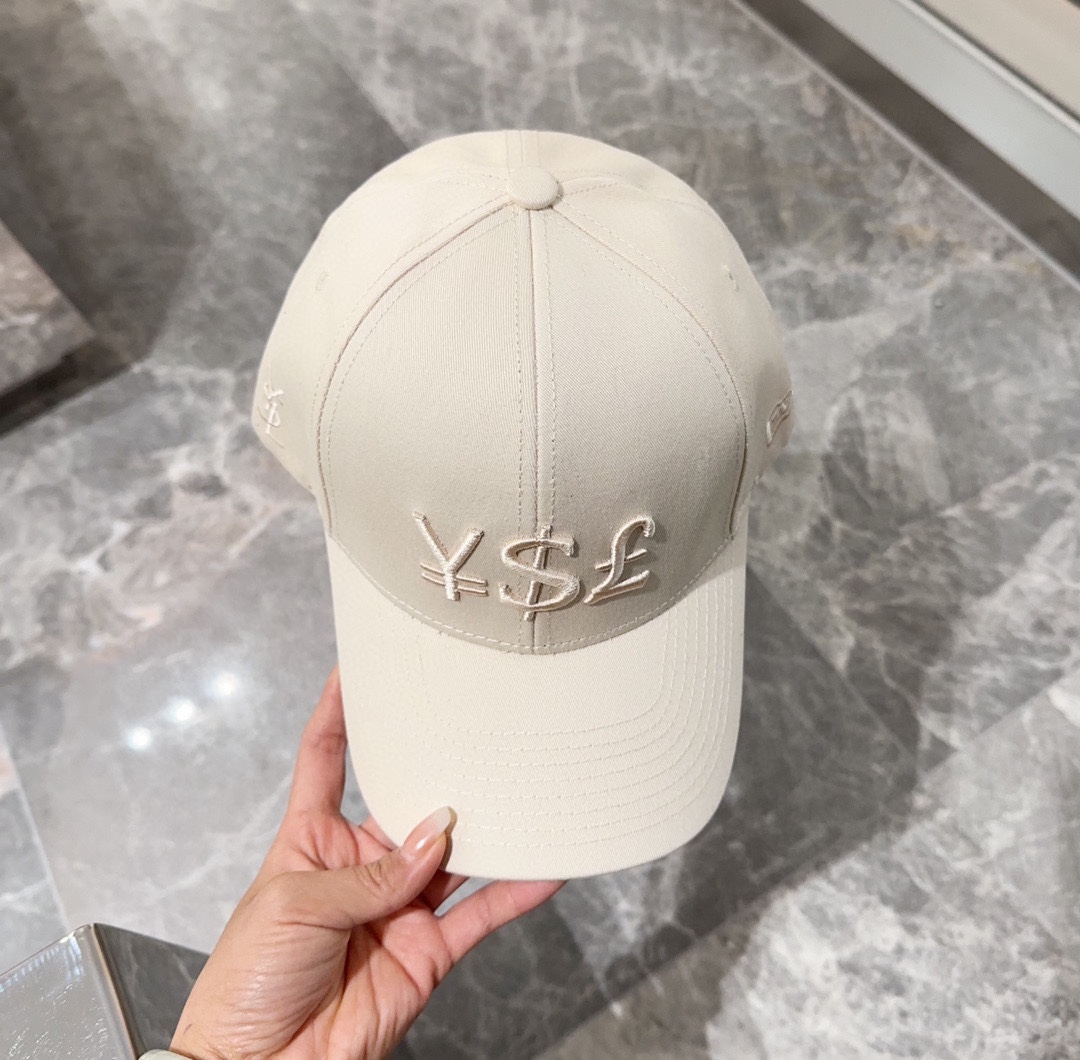 생로랑 상품 생로랑 SAINT LAURENT 남여공용 야구모자 볼캡 아이보리