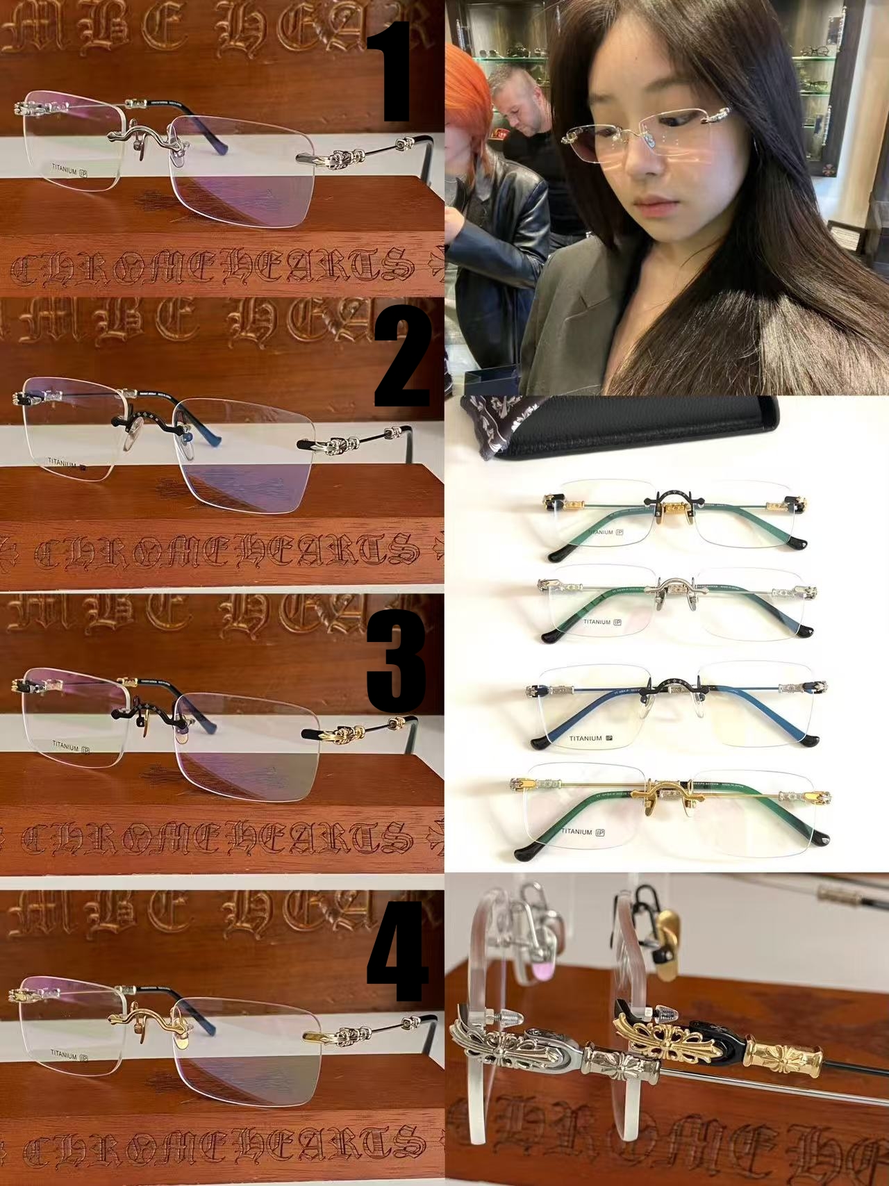 크롬하츠 상품 크롬하츠 Chrome Hearts 안경 4color