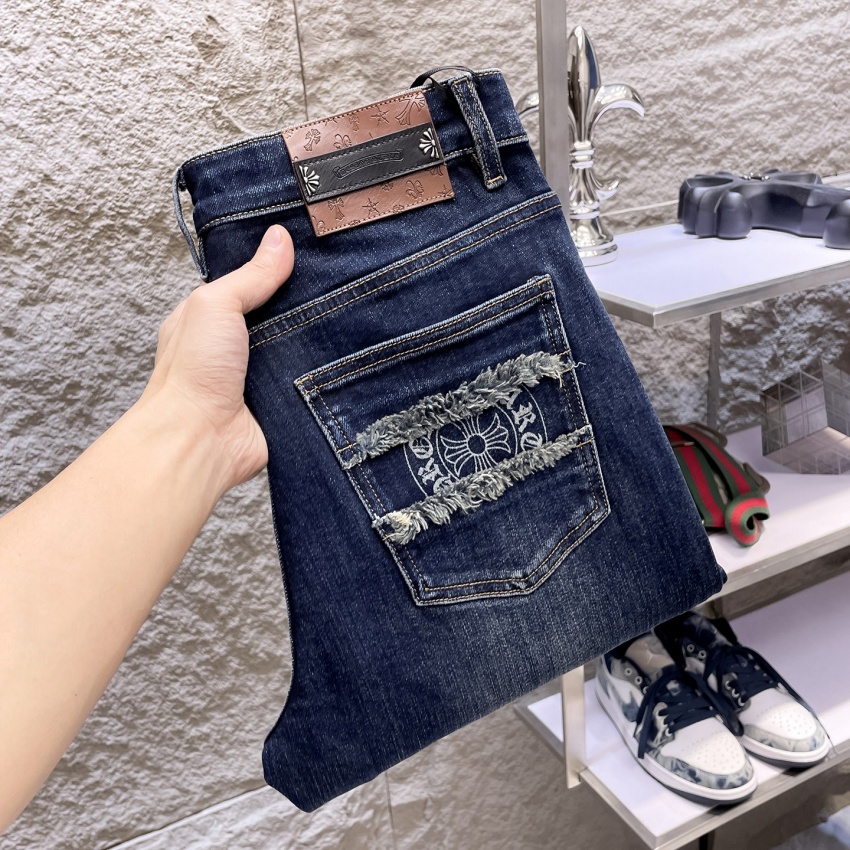 크롬하츠 상품 크롬하츠 Chrome Hearts 남녀공용 긴바지 데님 팬츠