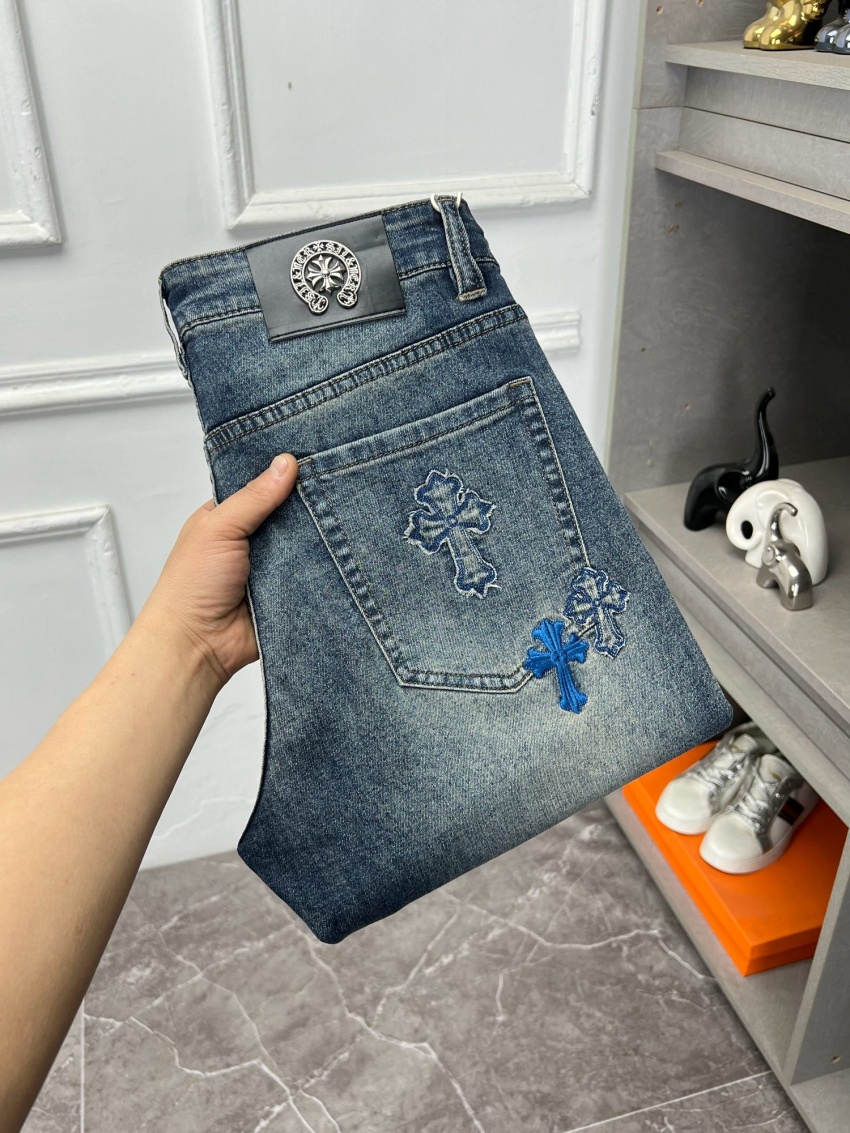 크롬하츠 상품 크롬하츠 Chrome Hearts 남녀공용 긴바지 데님 팬츠
