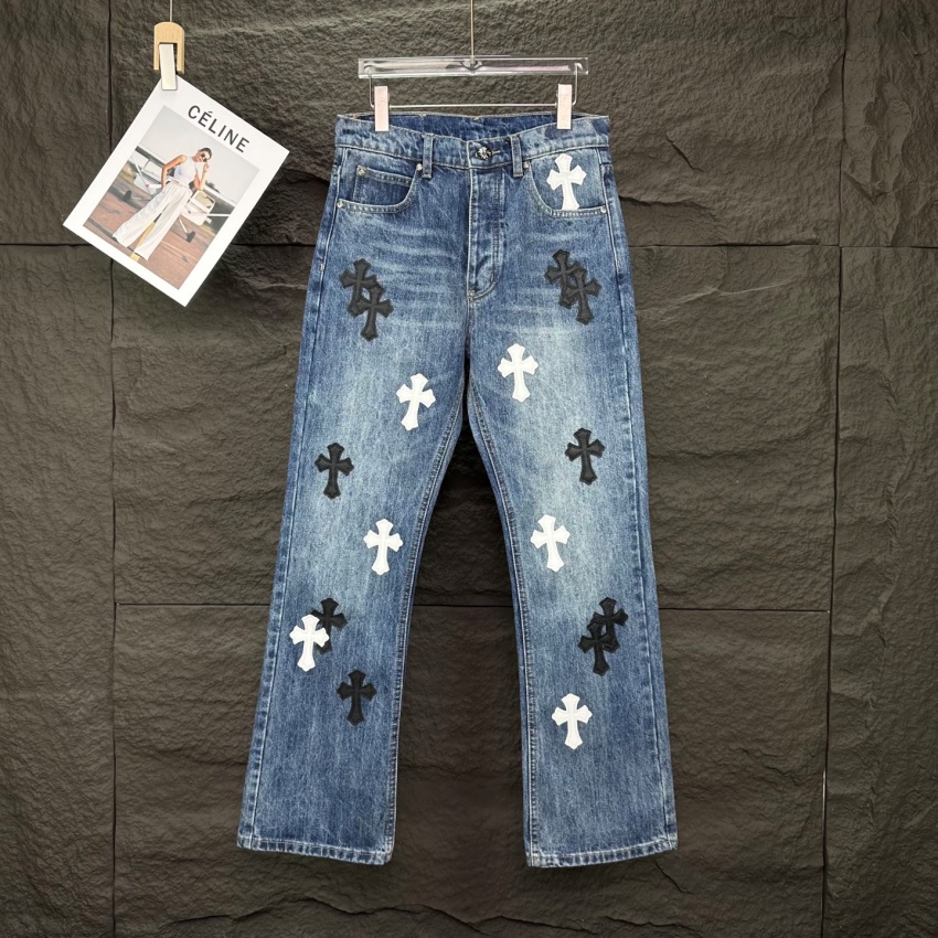 크롬하츠 상품 크롬하츠 Chrome Hearts 남녀공용 긴바지 데님 팬츠