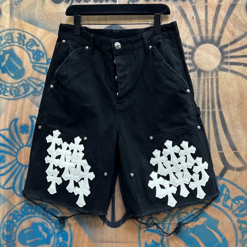 크롬하츠 상품 크롬하츠 Chrome Hearts 남녀공용 반바지 데님 숏팬츠