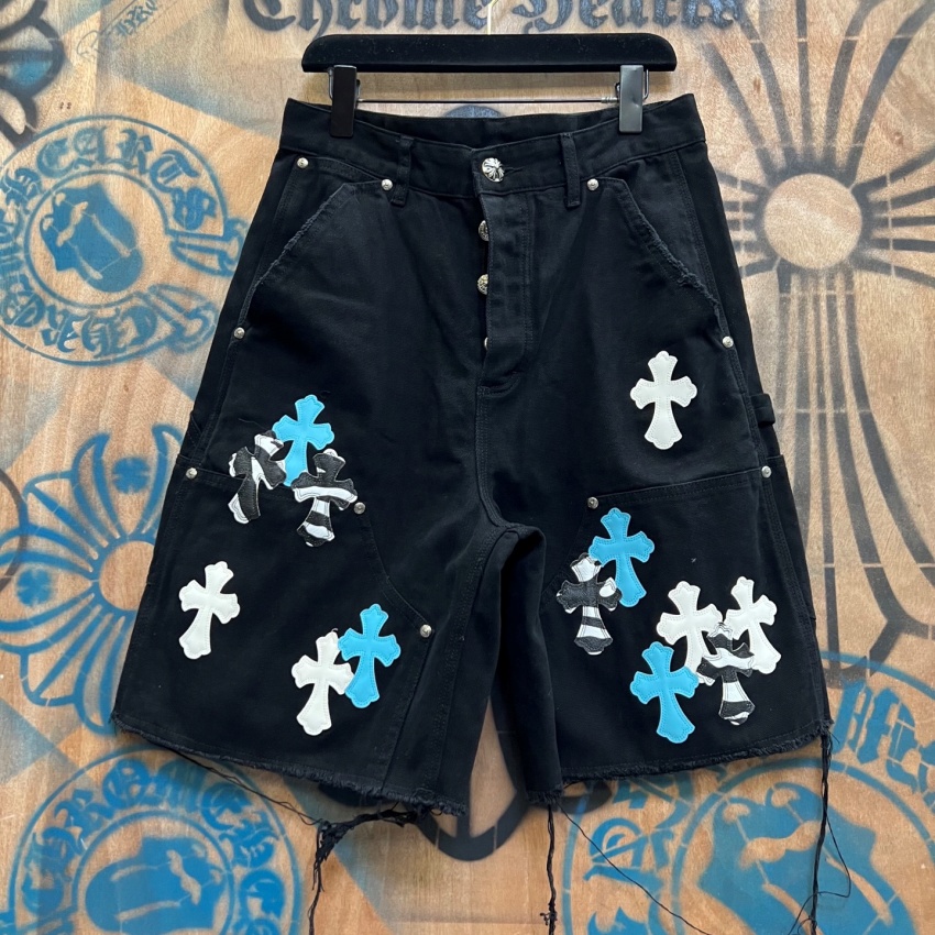 크롬하츠 상품 크롬하츠 Chrome Hearts 남녀공용 반바지 데님 숏팬츠