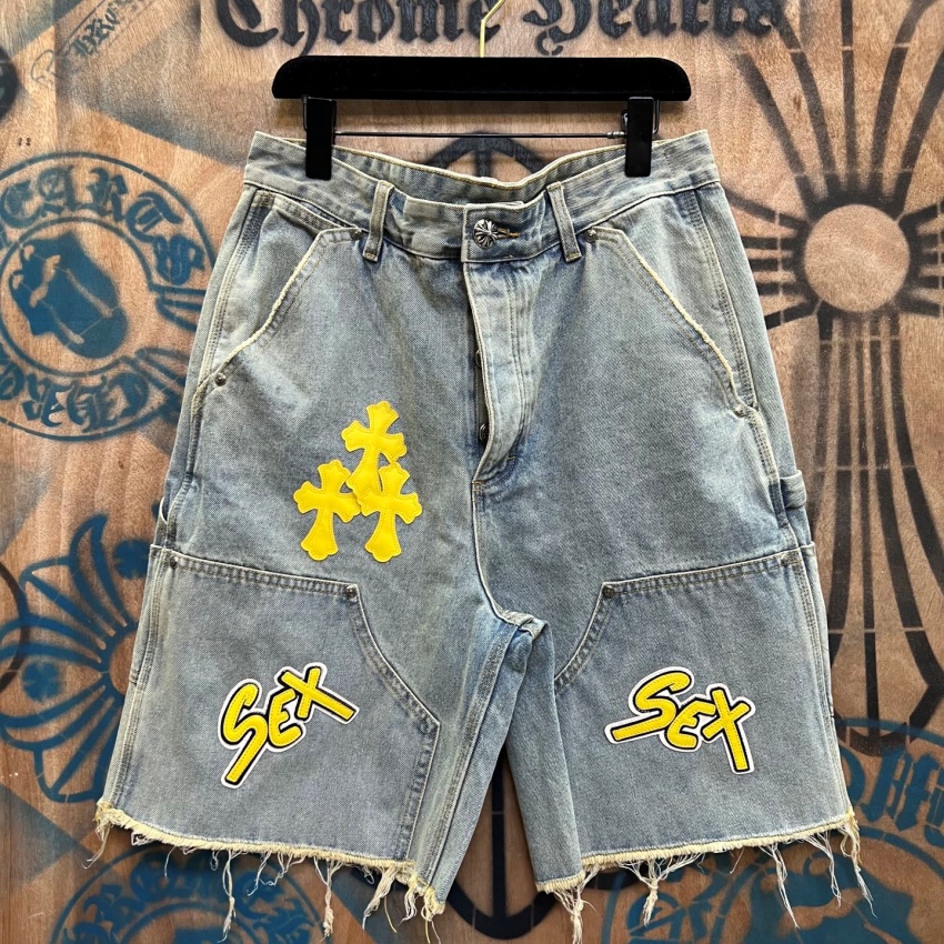 크롬하츠 상품 크롬하츠 Chrome Hearts 남녀공용 반바지 데님 숏팬츠
