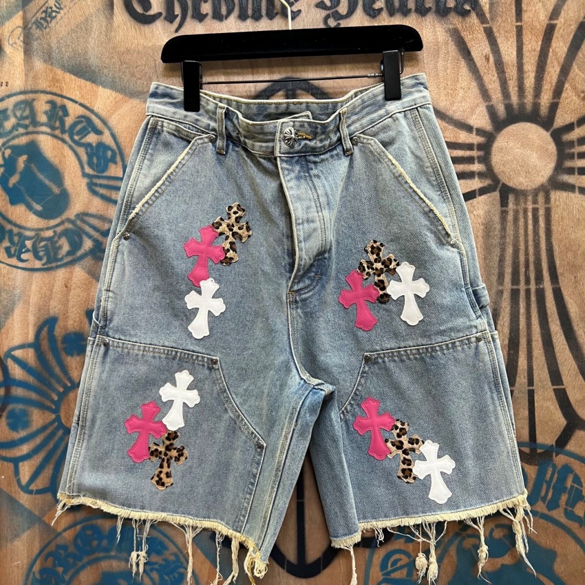크롬하츠 상품 크롬하츠 Chrome Hearts 남녀공용 반바지 데님 숏팬츠
