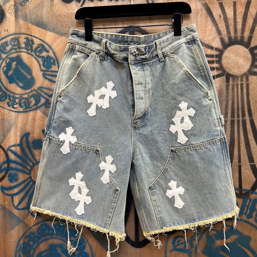 크롬하츠 상품 크롬하츠 Chrome Hearts 남녀공용 반바지 데님 숏팬츠