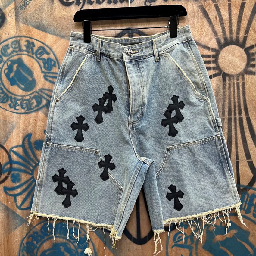 크롬하츠 상품 크롬하츠 Chrome Hearts 남녀공용 반바지 데님 숏팬츠