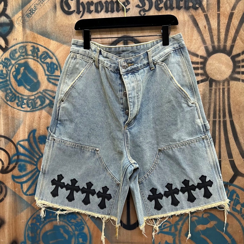크롬하츠 상품 크롬하츠 Chrome Hearts 남녀공용 반바지 데님 숏팬츠