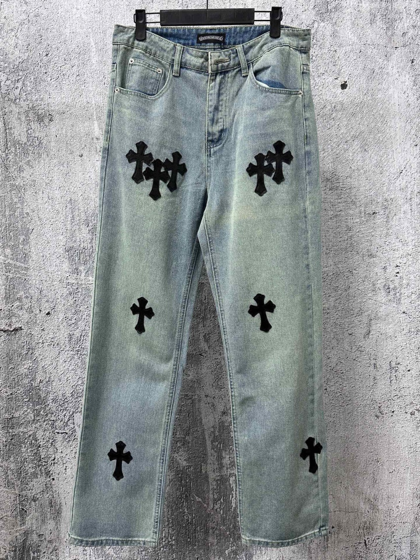 크롬하츠 상품 크롬하츠 Chrome Hearts 남녀공용 긴바지 데님 팬츠