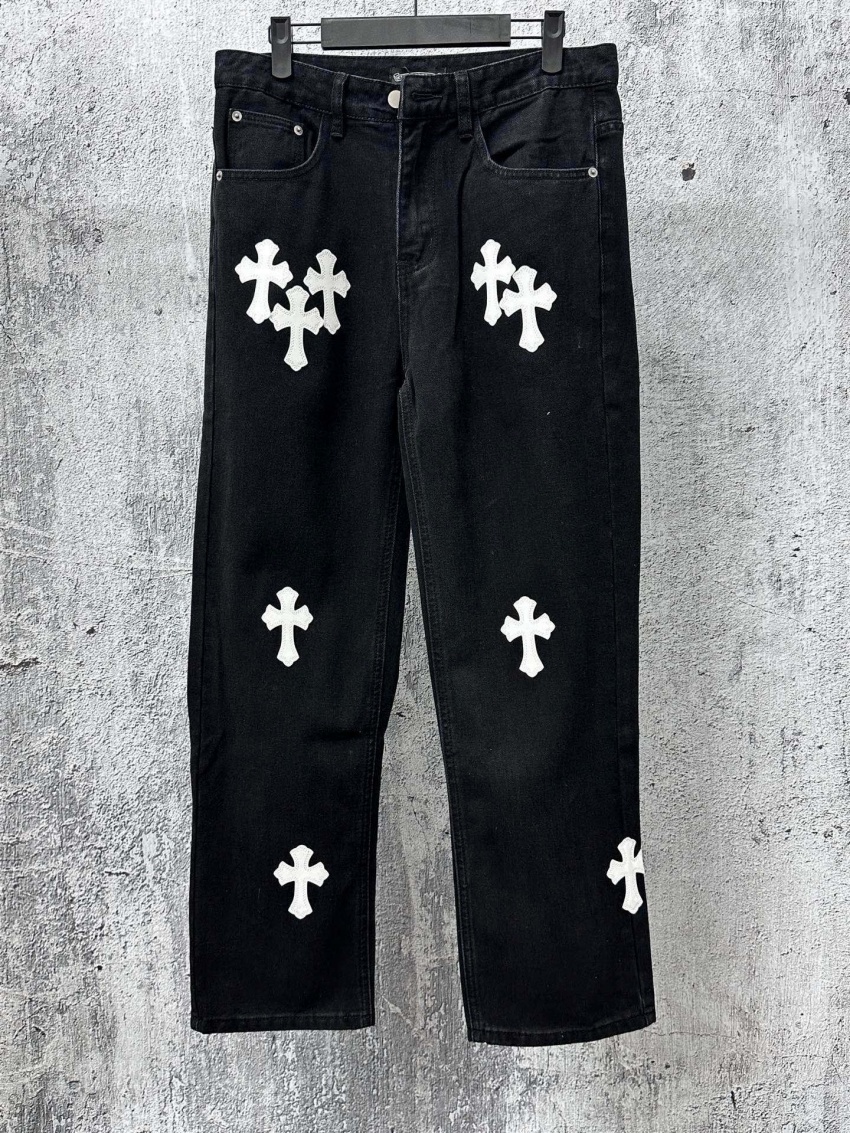 크롬하츠 상품 크롬하츠 Chrome Hearts 남녀공용 긴바지 데님 팬츠