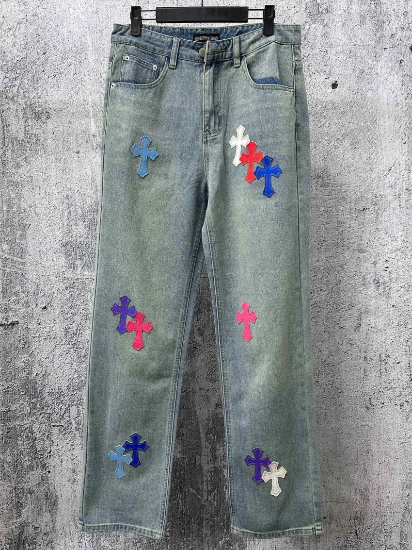 크롬하츠 상품 크롬하츠 Chrome Hearts 남녀공용 긴바지 데님 팬츠