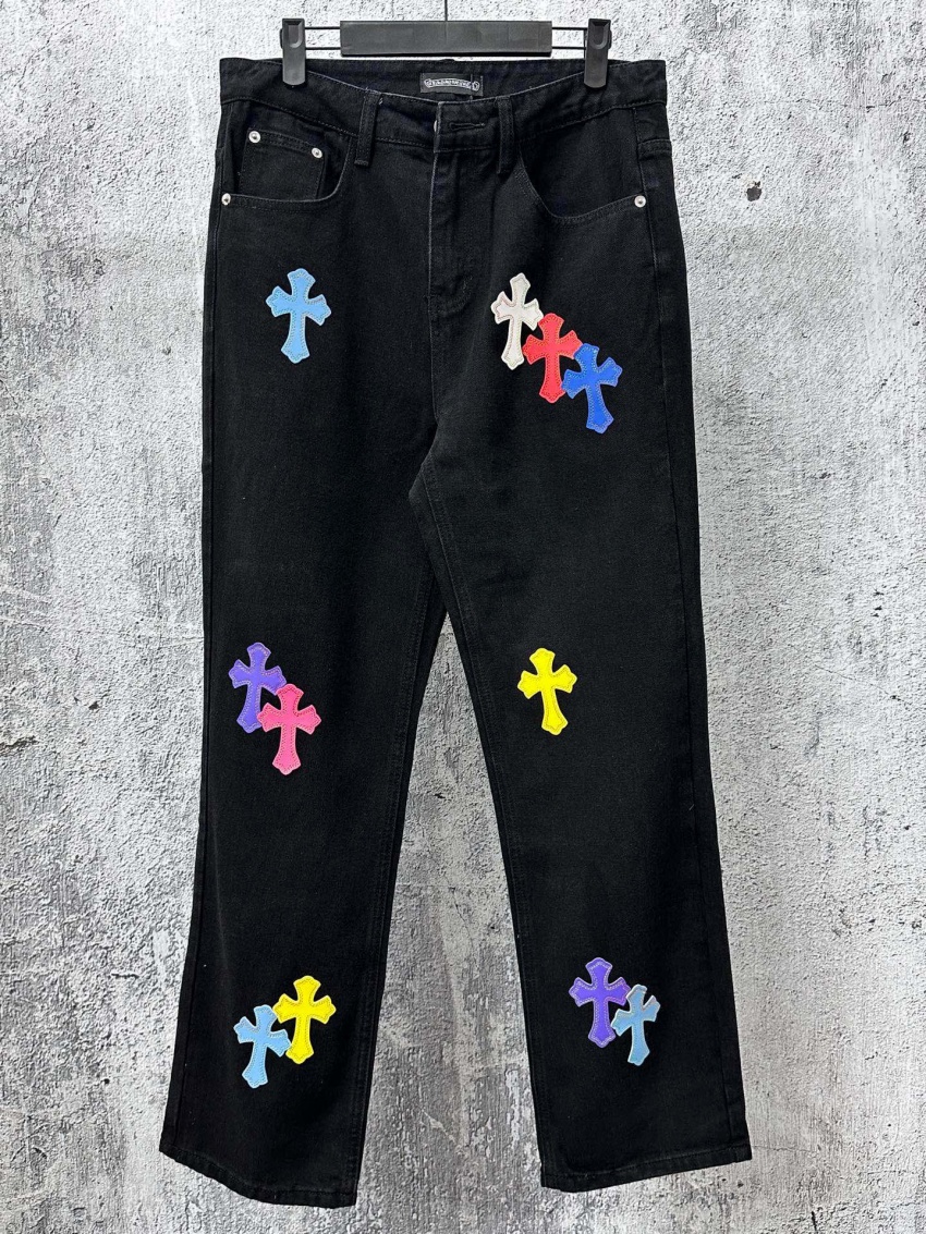크롬하츠 상품 크롬하츠 Chrome Hearts 남녀공용 긴바지 데님 팬츠