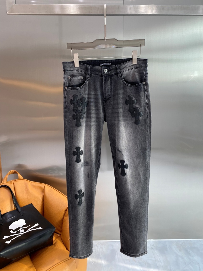 크롬하츠 상품 크롬하츠 Chrome Hearts 남녀공용 긴바지 데님 팬츠