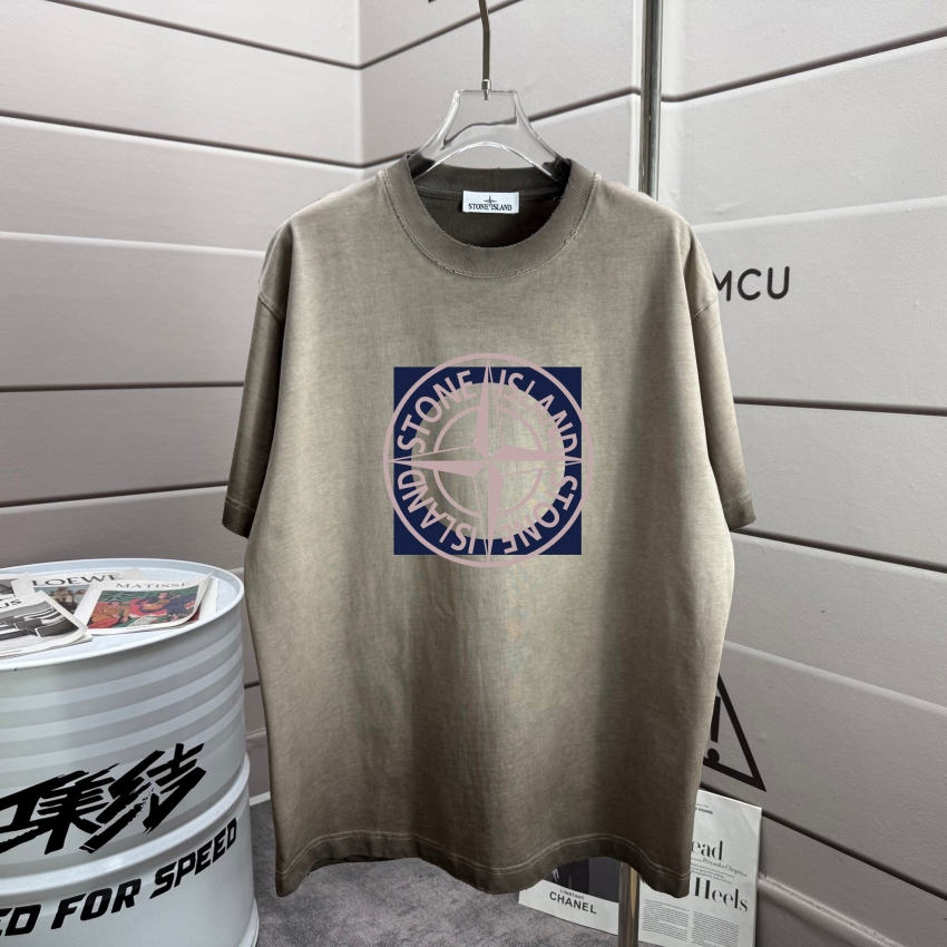 스톤아일랜드 상품 스톤아일랜드 stone island 남녀공용 라운드넥 반팔 티셔츠