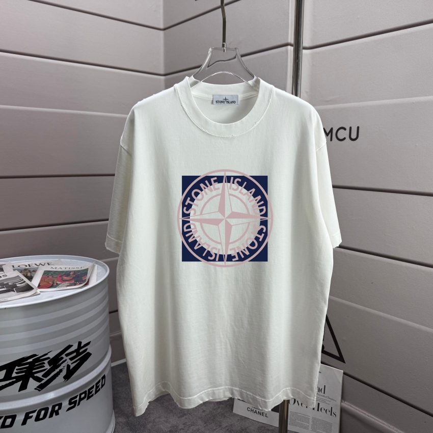 스톤아일랜드 상품 스톤아일랜드 stone island 남녀공용 라운드넥 반팔 티셔츠