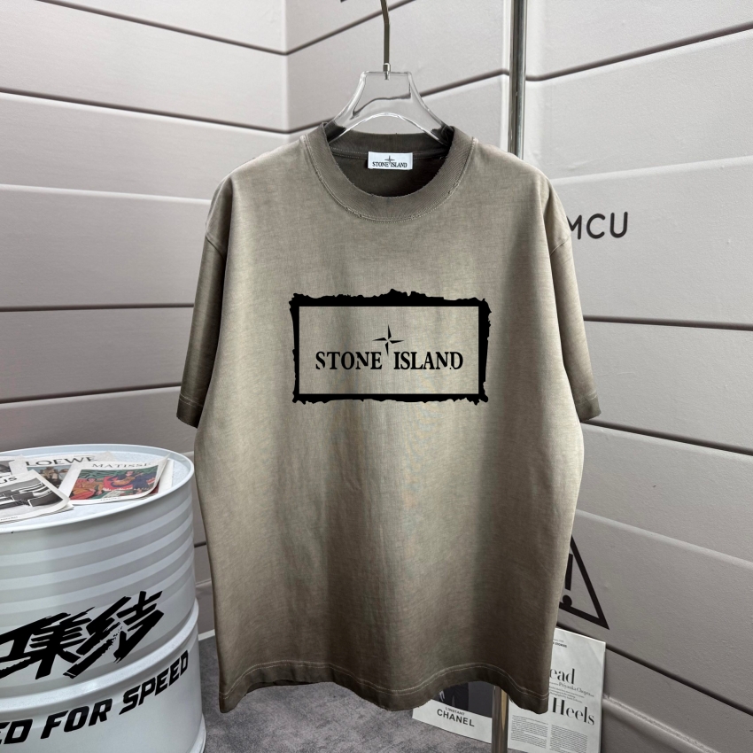 스톤아일랜드 상품 스톤아일랜드 stone island 남녀공용 라운드넥 반팔 티셔츠