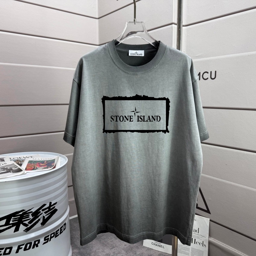 스톤아일랜드 상품 스톤아일랜드 stone island 남녀공용 라운드넥 반팔 티셔츠