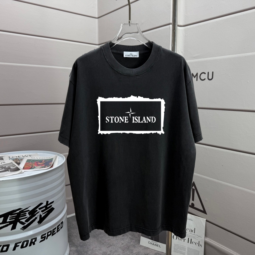 스톤아일랜드 상품 스톤아일랜드 stone island 남녀공용 라운드넥 반팔 티셔츠