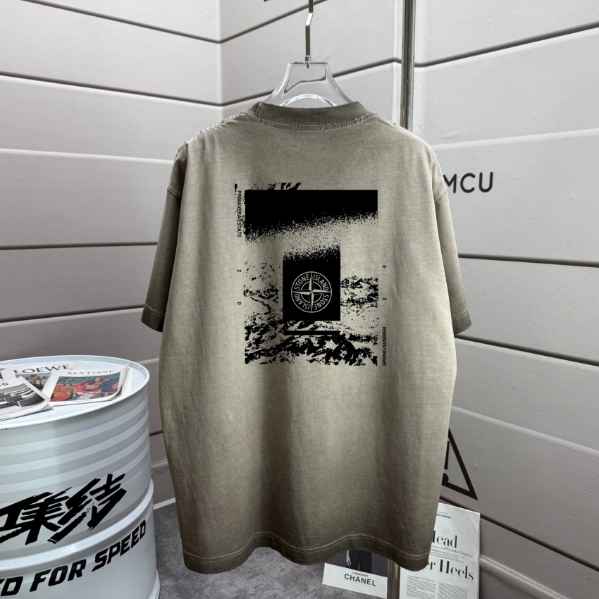 스톤아일랜드 상품 스톤아일랜드 stone island 남녀공용 라운드넥 반팔 티셔츠