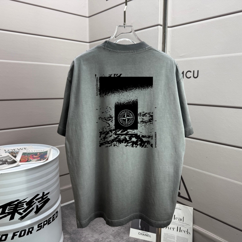 스톤아일랜드 상품 스톤아일랜드 stone island 남녀공용 라운드넥 반팔 티셔츠