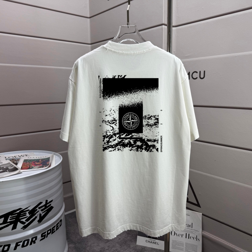 스톤아일랜드 상품 스톤아일랜드 stone island 남녀공용 라운드넥 반팔 티셔츠