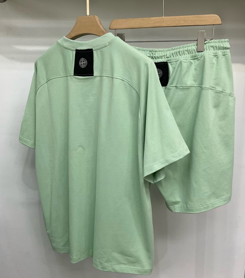 스톤아일랜드 상품 스톤아일랜드 stone island 남녀공용 티셔츠 반바지 세트 6color