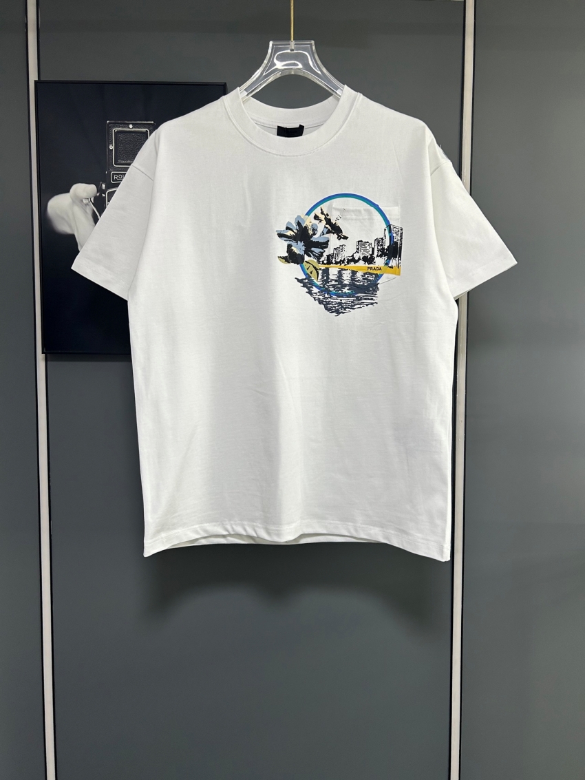 프라다 상품 프라다 PRADA 남녀공용 반팔 티셔츠