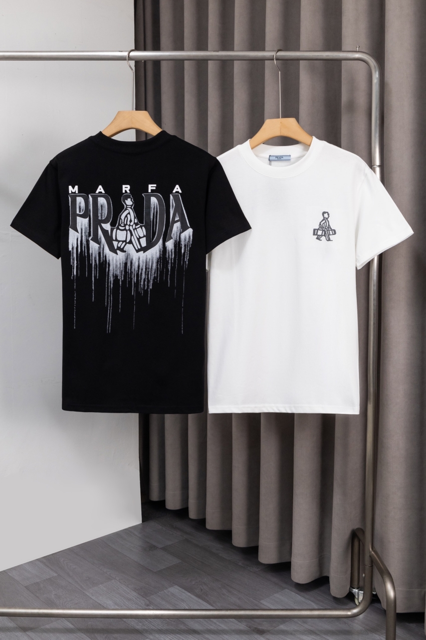프라다 상품 프라다 PRADA 남녀공용 반팔 티셔츠 2color