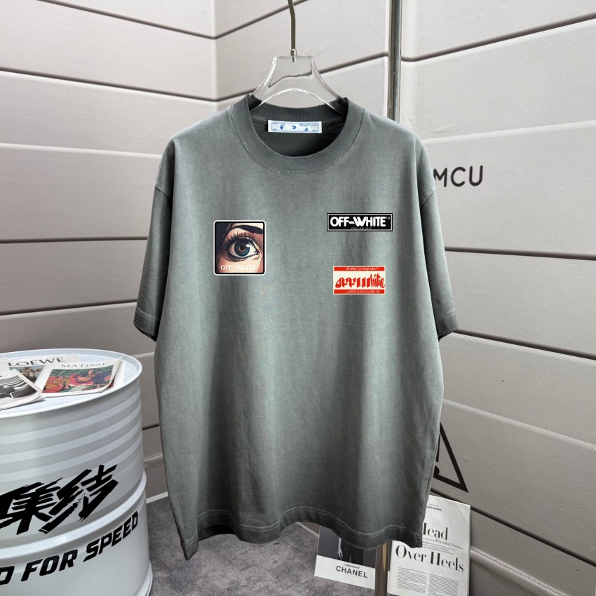 오프화이트 상품 오프화이트 OFF WHITE 남녀공용 반팔 티셔츠