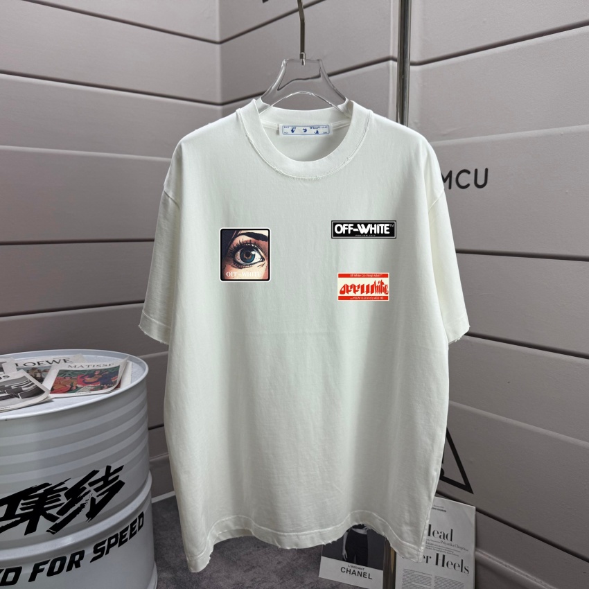 오프화이트 상품 오프화이트 OFF WHITE 남녀공용 반팔 티셔츠