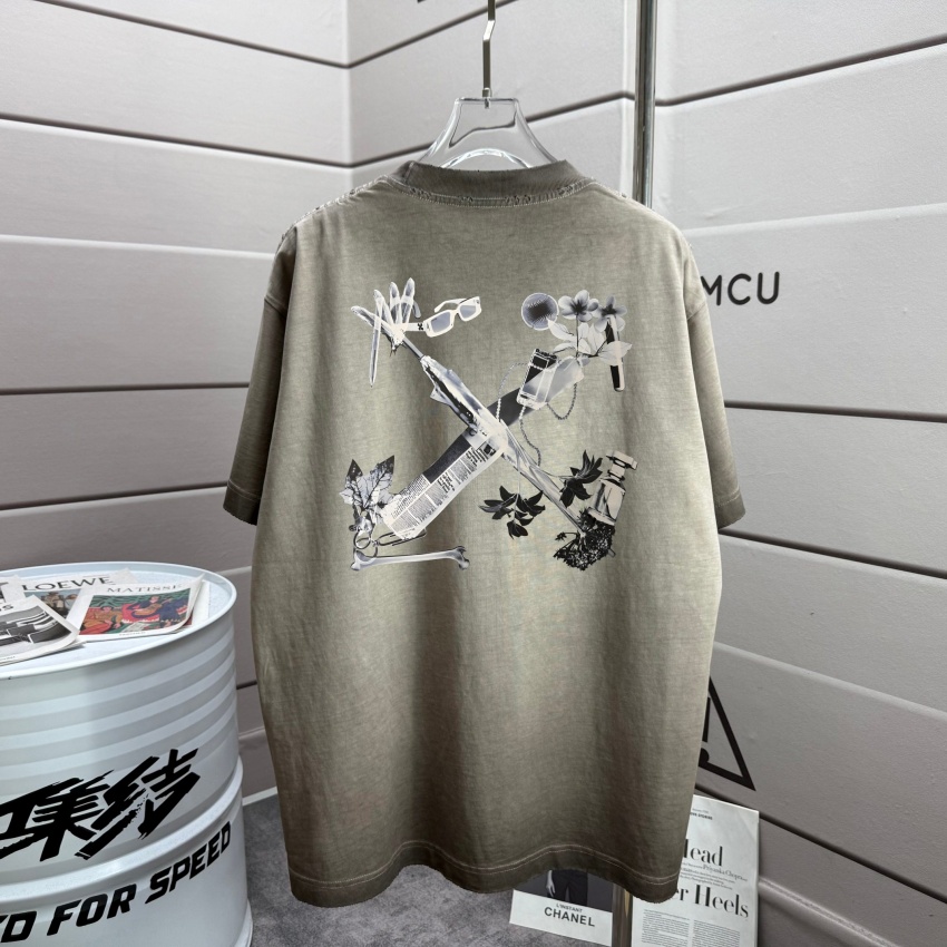 오프화이트 상품 오프화이트 OFF WHITE 남녀공용 반팔 티셔츠