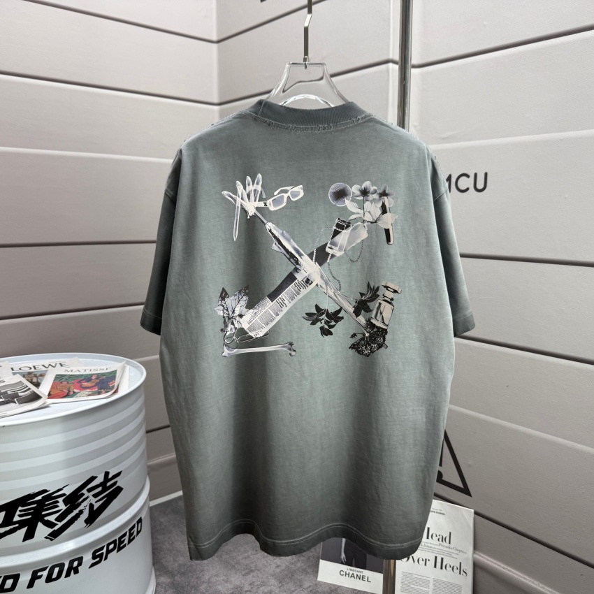 오프화이트 상품 오프화이트 OFF WHITE 남녀공용 반팔 티셔츠