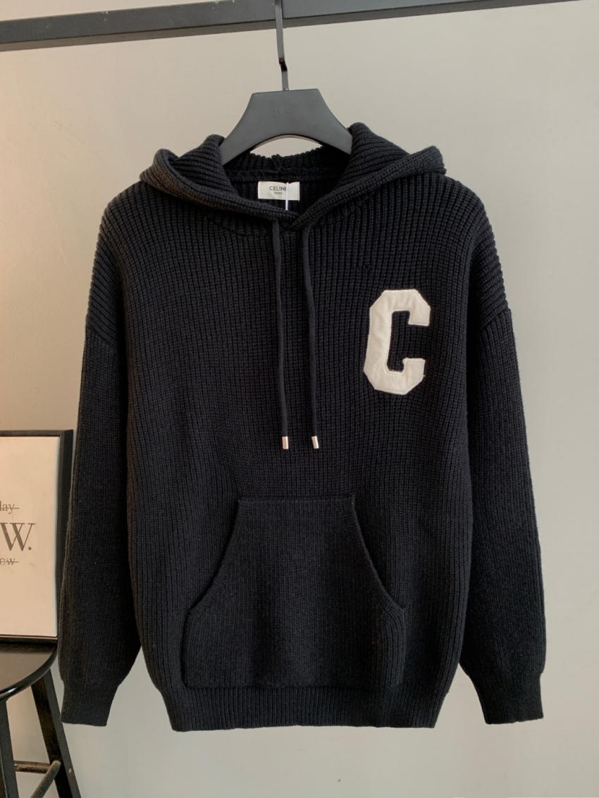 셀린느 상품 셀린느 CELINE 남녀공용 긴팔 후드 니트