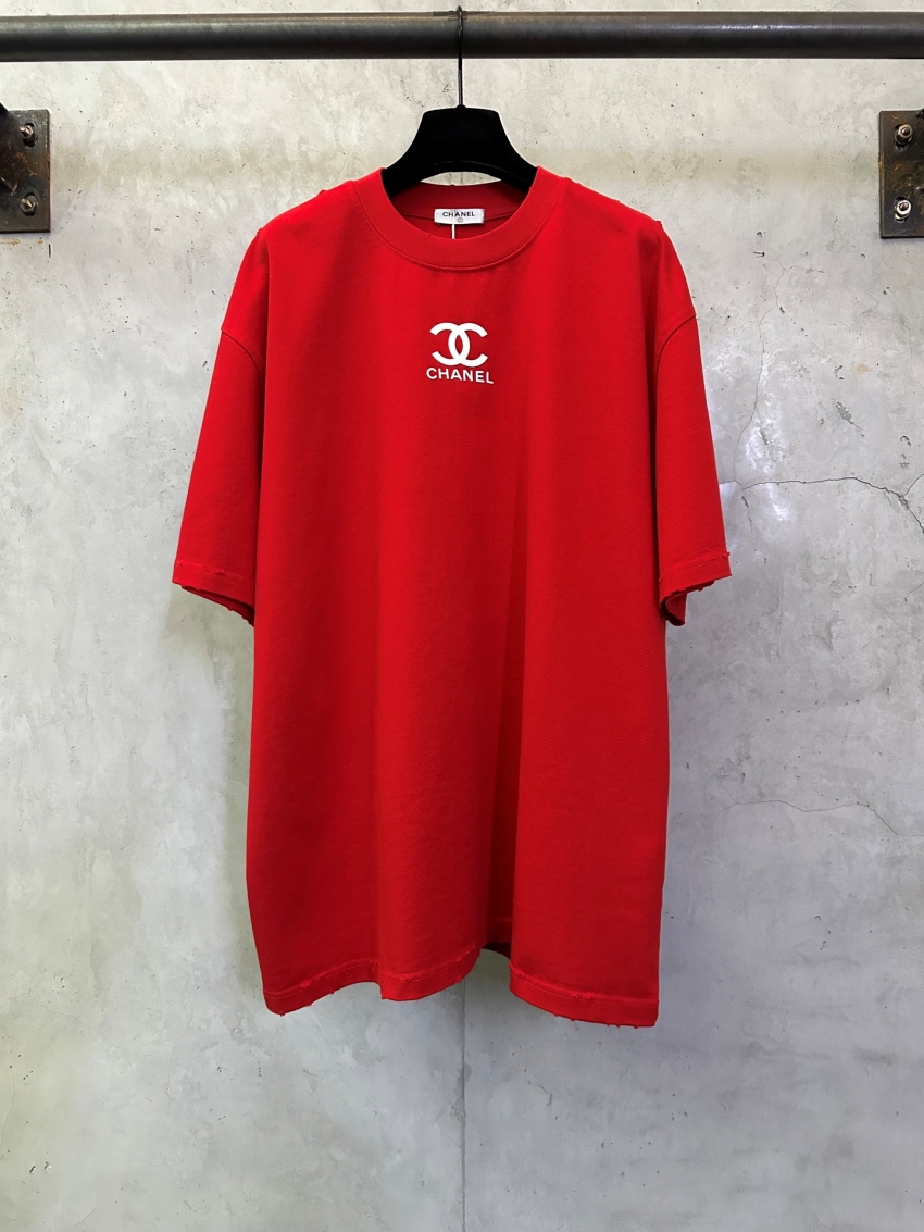 샤넬 상품 샤넬 Chanel 남녀 공용 반팔 티셔츠