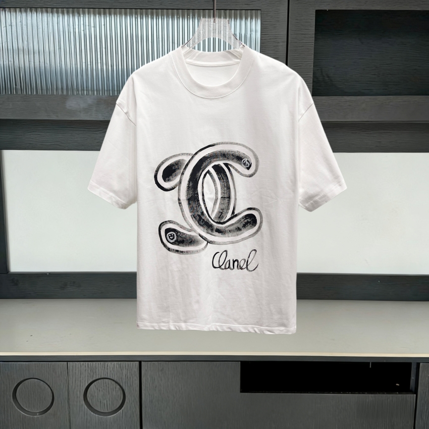 샤넬 상품 샤넬 Chanel 남녀 공용 반팔 티셔츠