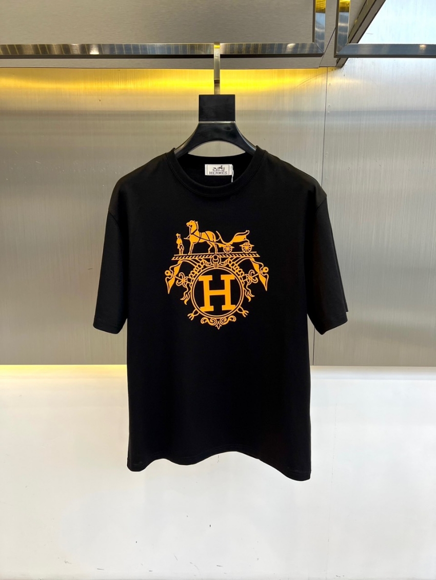 에르메스 상품 에르메스 Hermes 남녀 공용 반팔 티셔츠