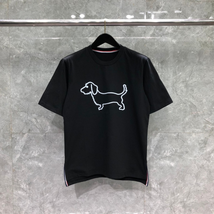톰브라운 상품 톰브라운 THOM BROWNE 남녀공용 반팔 티셔츠 네이비