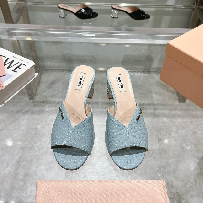 미우미우 상품 미우미우 MIUMIU 여성용 힐 샌들