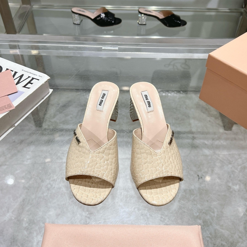 미우미우 상품 미우미우 MIUMIU 여성용 힐 샌들