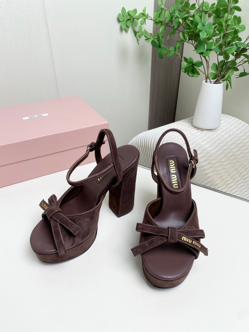 미우미우 상품 미우미우 MIUMIU 여성용 힐 샌들