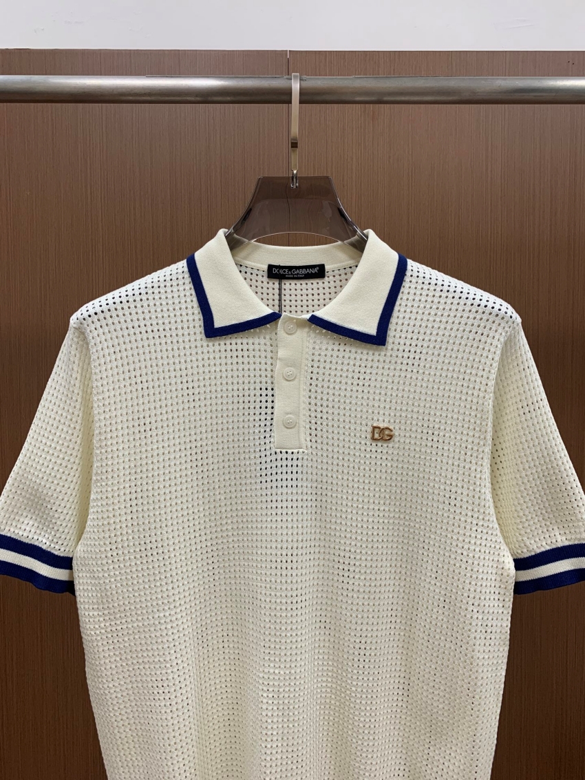 돌체엔가바나 상품 돌체엔가바나 Dolce & Gabbana 남성용 니트 POLO 반팔 티셔츠 상세 이미지 3