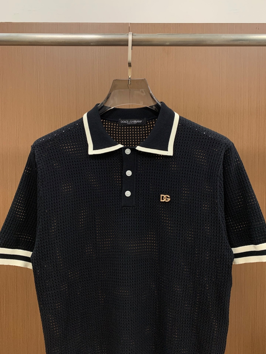 돌체엔가바나 상품 돌체엔가바나 Dolce & Gabbana 남성용 니트 POLO 반팔 티셔츠 상세 이미지 3