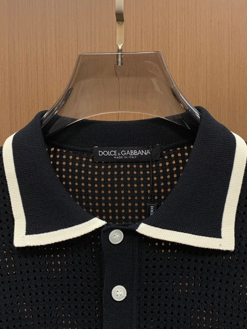 돌체엔가바나 상품 돌체엔가바나 Dolce & Gabbana 남성용 니트 POLO 반팔 티셔츠 상세 이미지 4