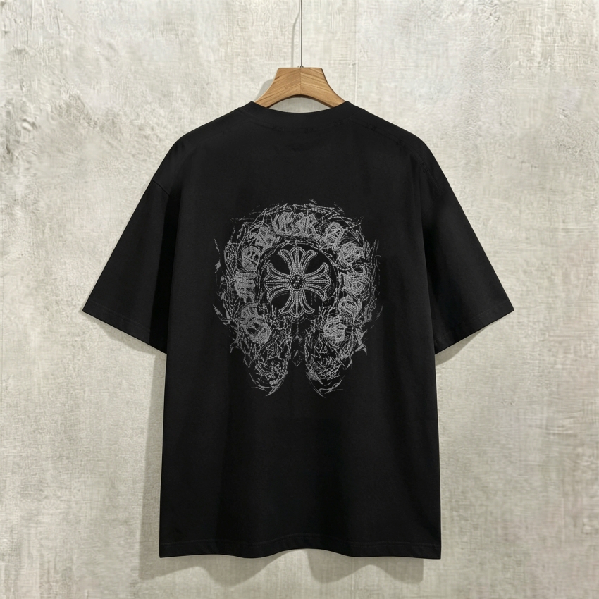 크롬하츠 상품 크롬하츠 Chrome Hearts T-Shirt 라운드넥 남녀공용 반팔 티셔츠