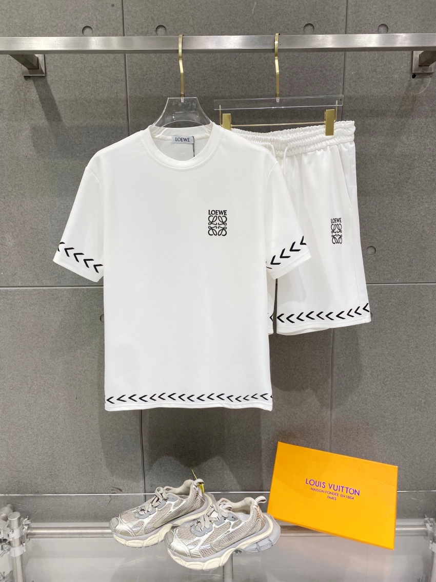 로에베 상품 로에베 LOEWE 남녀공용 반팔 상하 세트