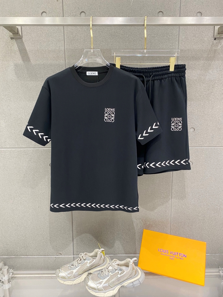 로에베 상품 로에베 LOEWE 남녀공용 반팔 상하 세트