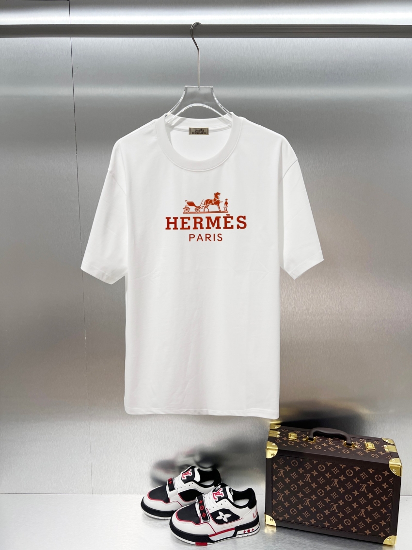 에르메스 상품 에르메스 Hermes 남녀공용 반팔 티셔츠