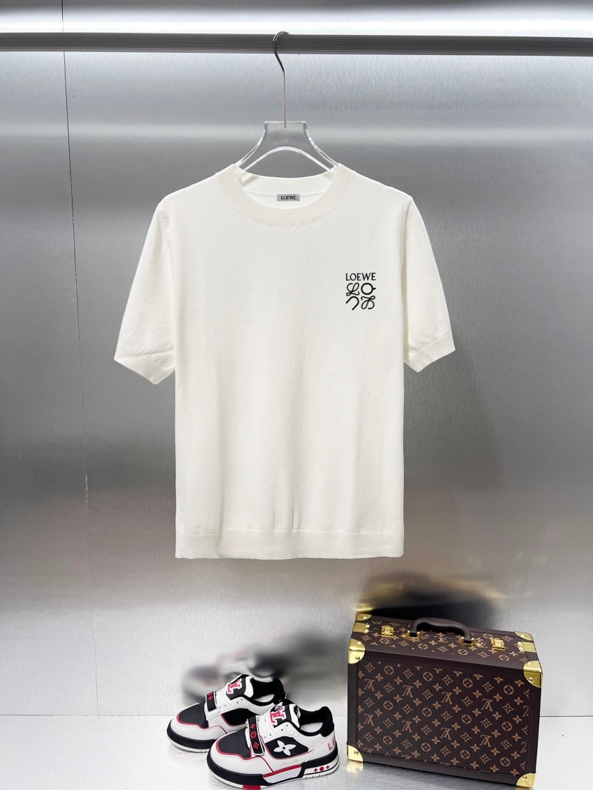 로에베 상품 로에베 LOEWE 남성용 니트 반팔 티셔츠